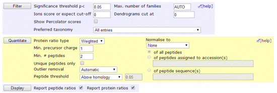 quantitation format controls